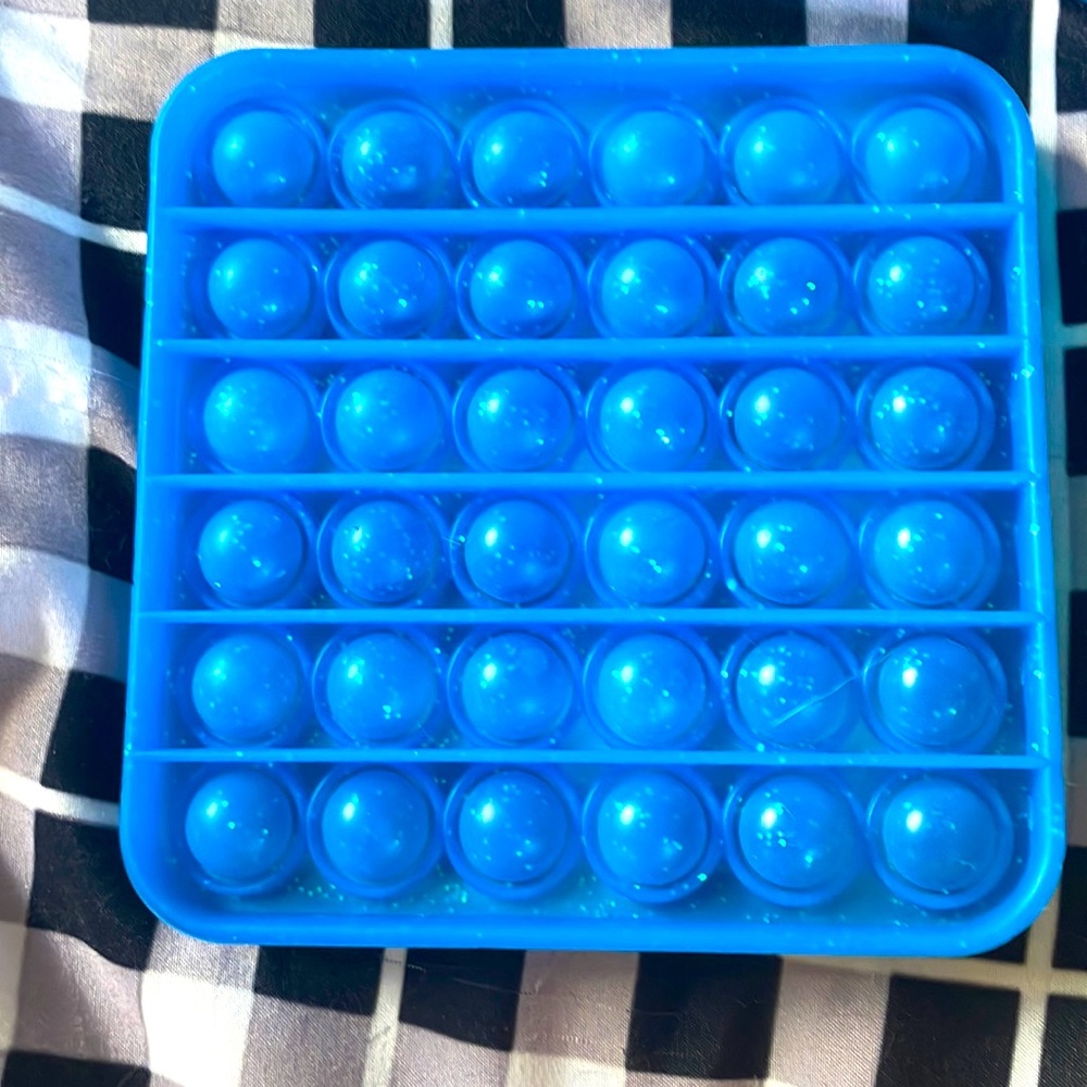 Blue pop it fidget toy